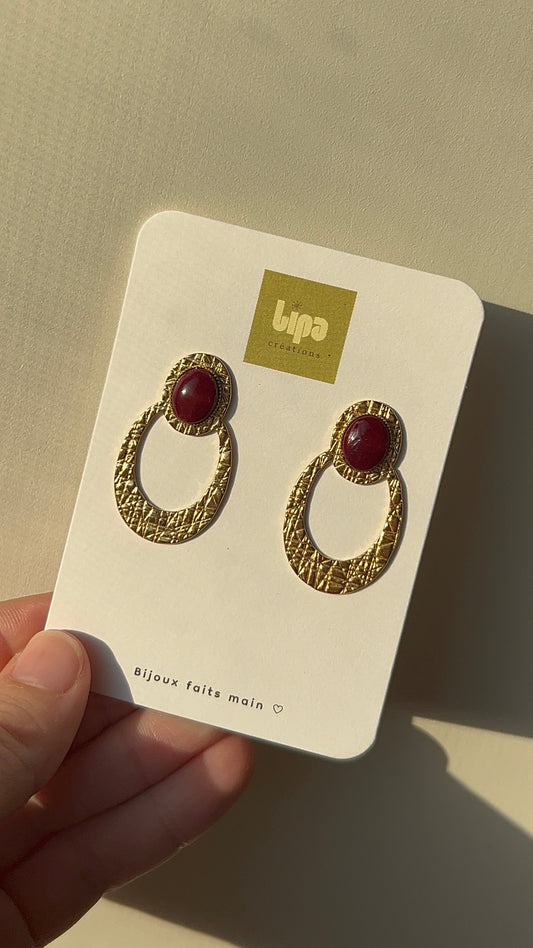 Boucles d’oreilles Bordeaux