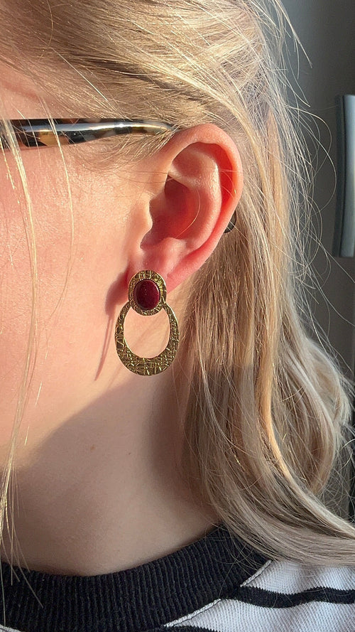 Boucles d’oreilles Bordeaux